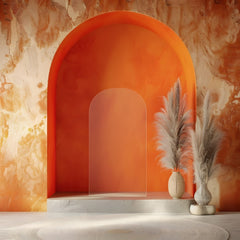Vibrant Orange Boho Photography Backdrops