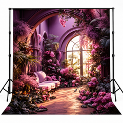 Luxury Violet Floral Conservatory Garden Interior