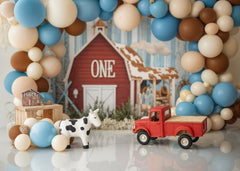 Barnyard Cake Smash Backdrop for Toddlers