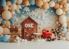 Country Barn Kids Backdrop for Baby Photography