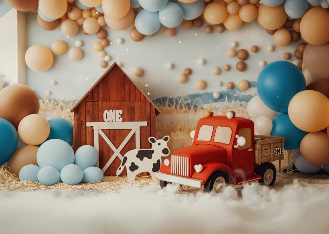 Farm Balloon Backdrop for Children’s Portraits