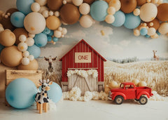 Cute Barnyard Photo Backdrop for Toddlers