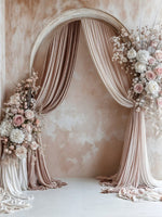 Blush Beige Floral Arch Backdrop
