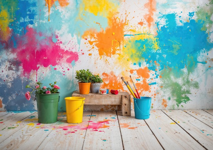 Soft Painted Wall Photography Backdrop for Kids