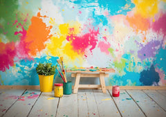 Rustic & Artistic Wall Backdrop for Kids Photoshoots
