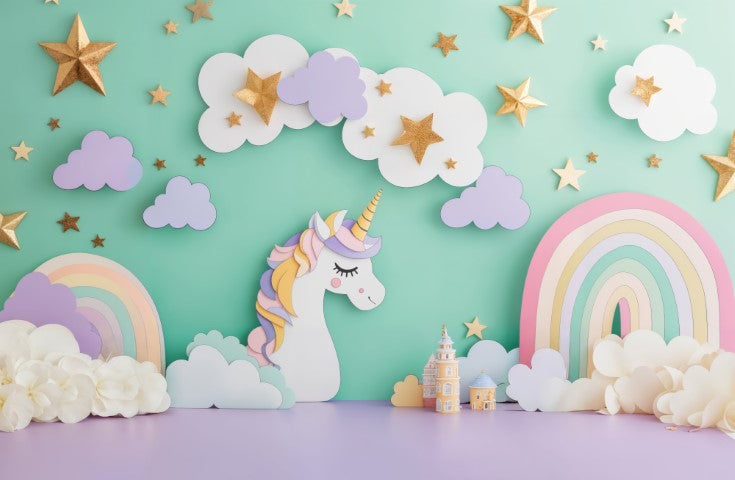 Unicorn Fantasy Backdrop for Newborn & Kids Photography