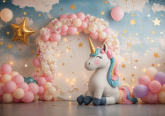 Unicorn-Themed Backdrop for Newborn & Birthday Shoots