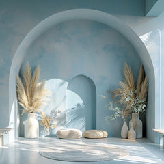 Artistic Blue Boho Backdrops for Creative Studios