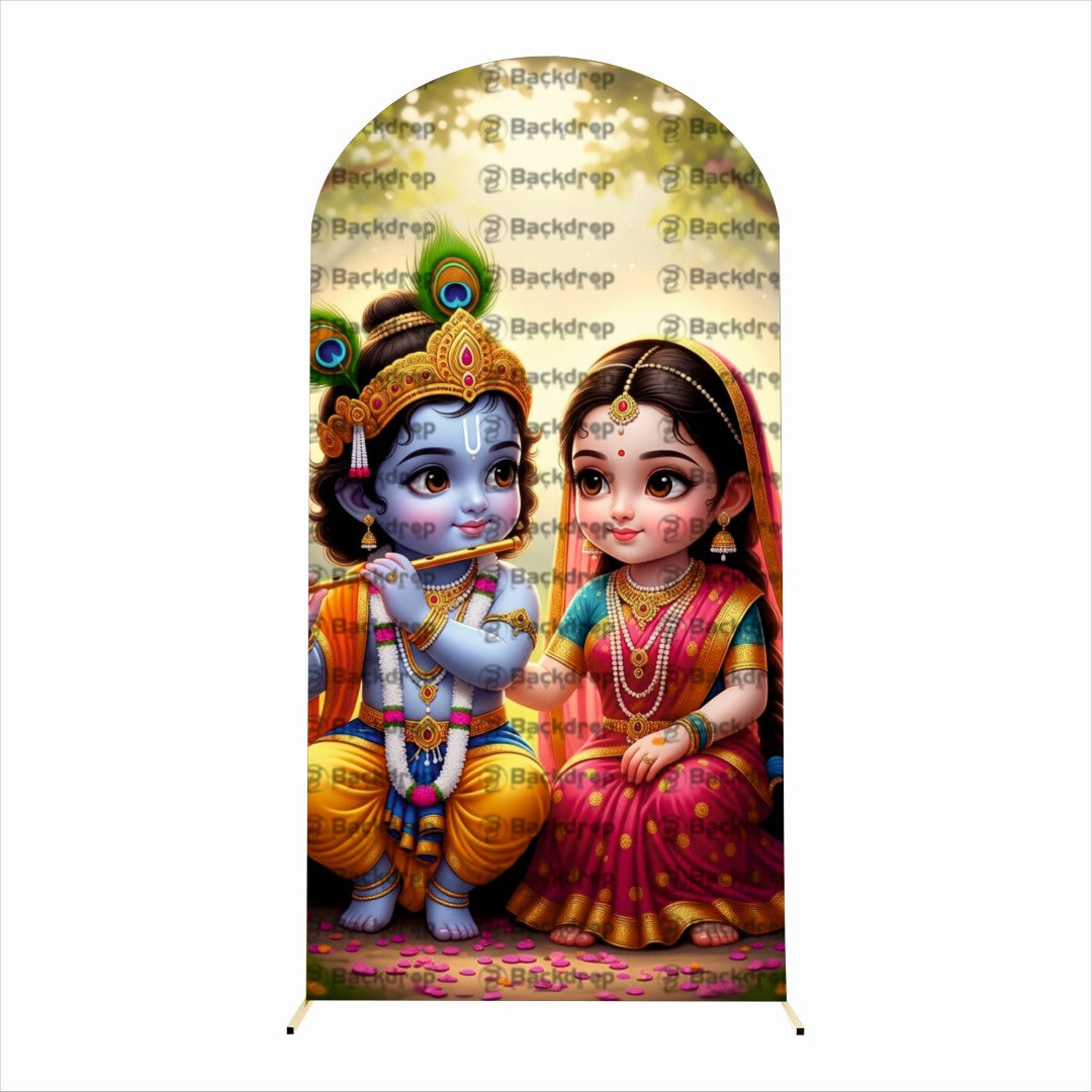 Krishna Flute Design Backdrop