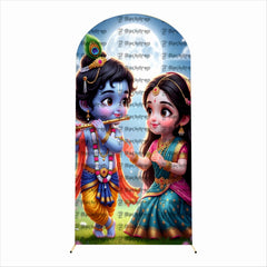 Radha Krishna Night Theme Backdrop