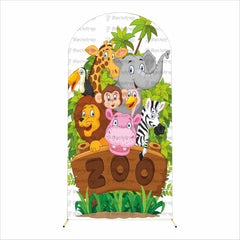 Safari Birthday Arch Backdrop -  Fits Rectangle & Arch Stand