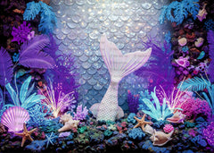 Mermaid Tail Magic Printed Underwater-Themed Backdrop