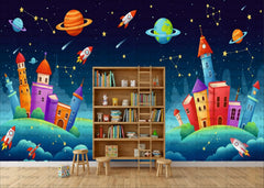 Astronaut Adventures Unique Printed Space Backdrop