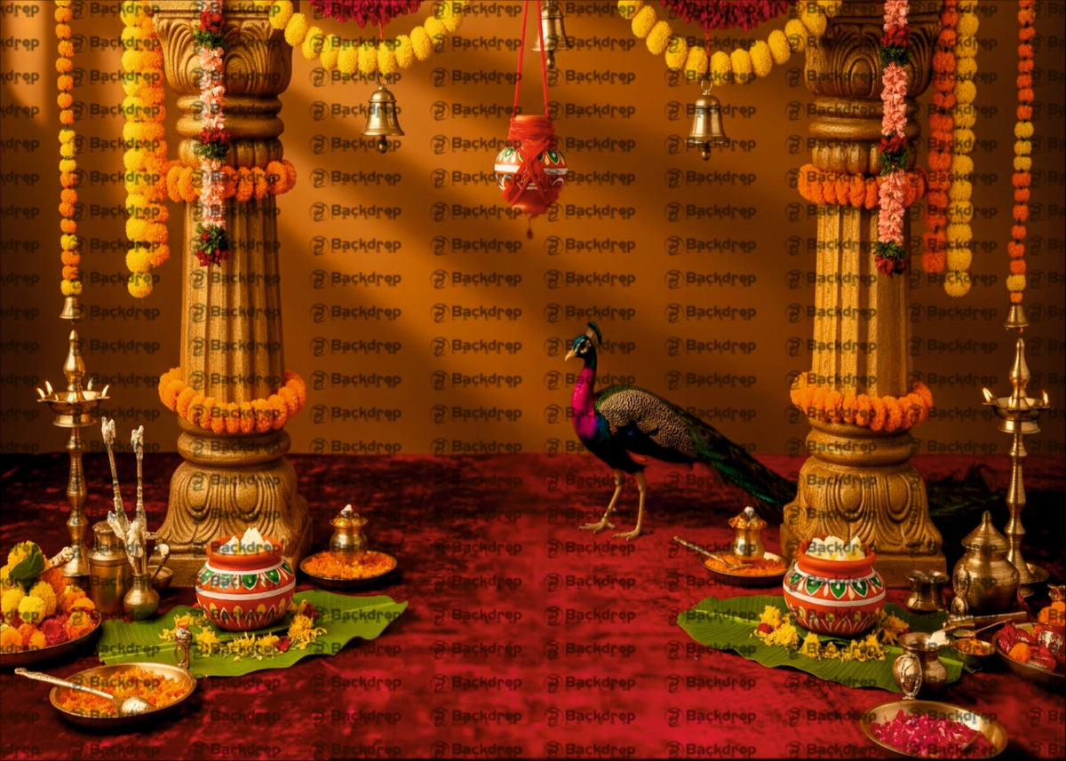 Little Krishna Baby Shoot Backdrop for Janmashtami