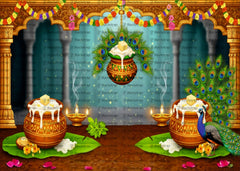 Cute Baby Krishna Janmashtami Photography Backdrop
