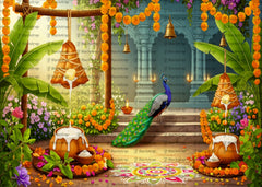 Makhan Chor Krishna Backdrop for Newborn Photography