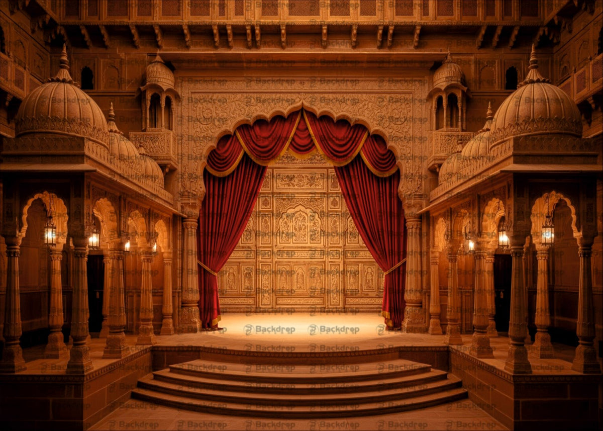 Janmashtami Palace Theme Photography Backdrop
