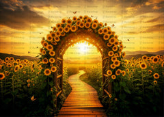 Sunflower Archway Photo Backdrop