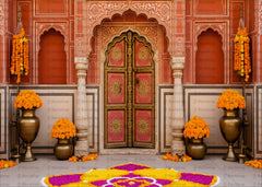Traditional Rajasthani Door Photography Backdrop