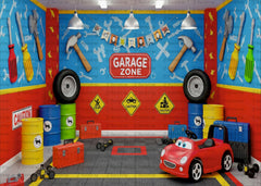 Classic Auto Garage Backdrop for Photoshoots