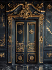 Black & Gold Makeup Artist Wall Backdrop