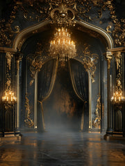 Luxe Bold Beauty Backdrop in Gold and Black