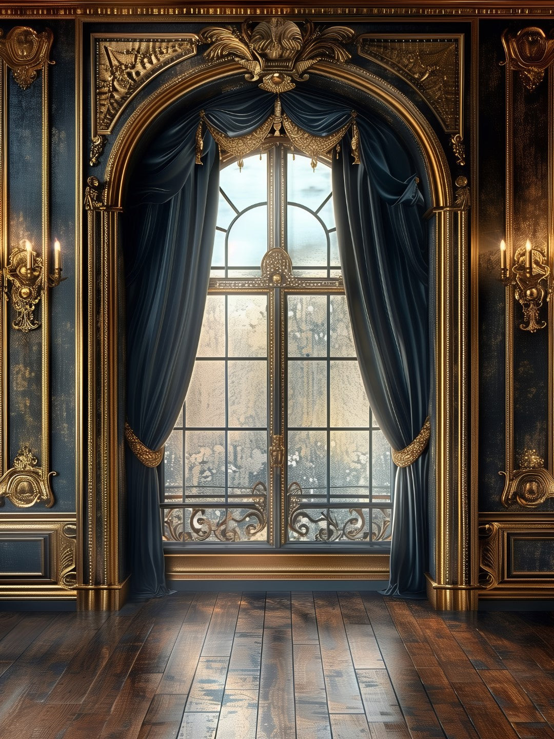 Black and Gold Premium Wall Decor Backdrop