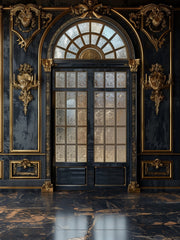 Photography-Friendly Black and Gold Glam Door