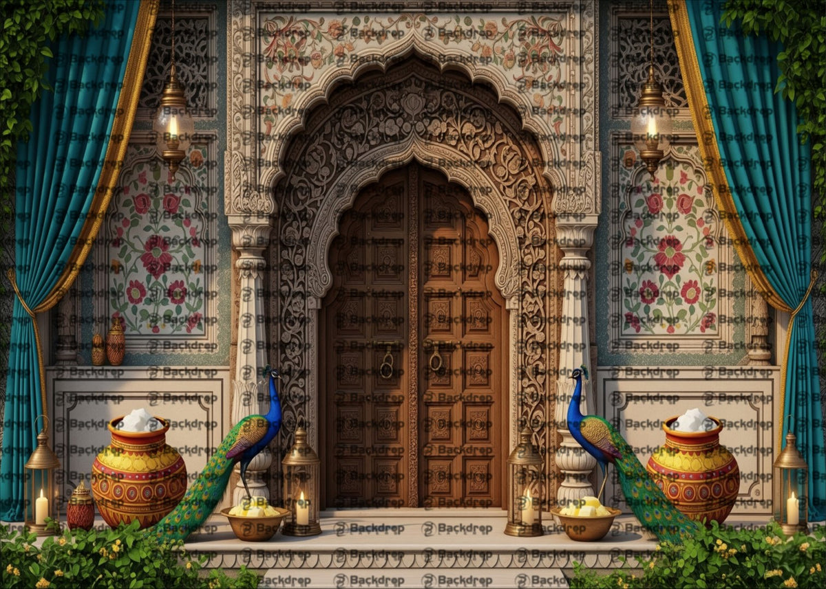 Krishna Janmashtami Celebration Backdrop