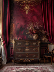 Luxury Vinatge Burgundy Wall Decor Backdrop