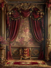 Professional Burgundy Glam Wall Backdrop
