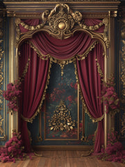 Burgundy Aesthetic Wall Backdrop Makeup Studios