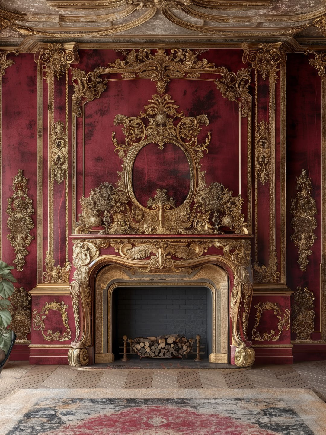 Rich Burgundy Branding Backdrop with Luxe Finish
