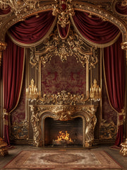 Bold Burgundy Wall Backdrop for Salon