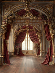 Makeup Artist Signature Burgundy Backdrop for Salon