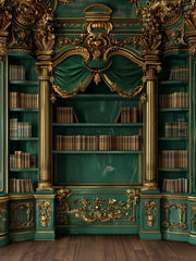 Luxurious Deep Green Makeup Artist Backdrop for Studio
