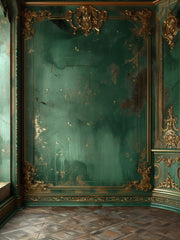 Professional Makeup Room Backdrop in Rich Emerald Green Finish