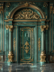 Glamorous Emerald Green Studio Wall Background