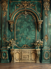 Green Luxury Wall for Makeup Artist Studio