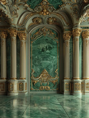 Premium Deep Green Studio Wall for Makeup Artist