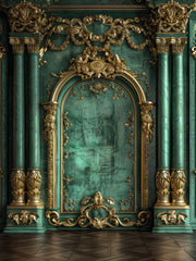 Emerald Elegance Wall Backdrop for Professional Makeup Studio Setup