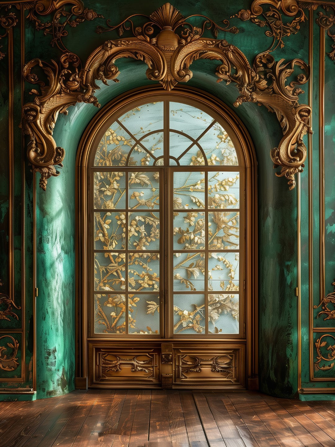 Emerald Premium Green Window Backdrop