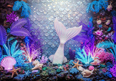 Mermaid Tail Magic Printed Underwater-Themed Backdrop