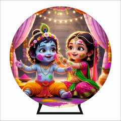 Krishna Festival Decor Backdrop