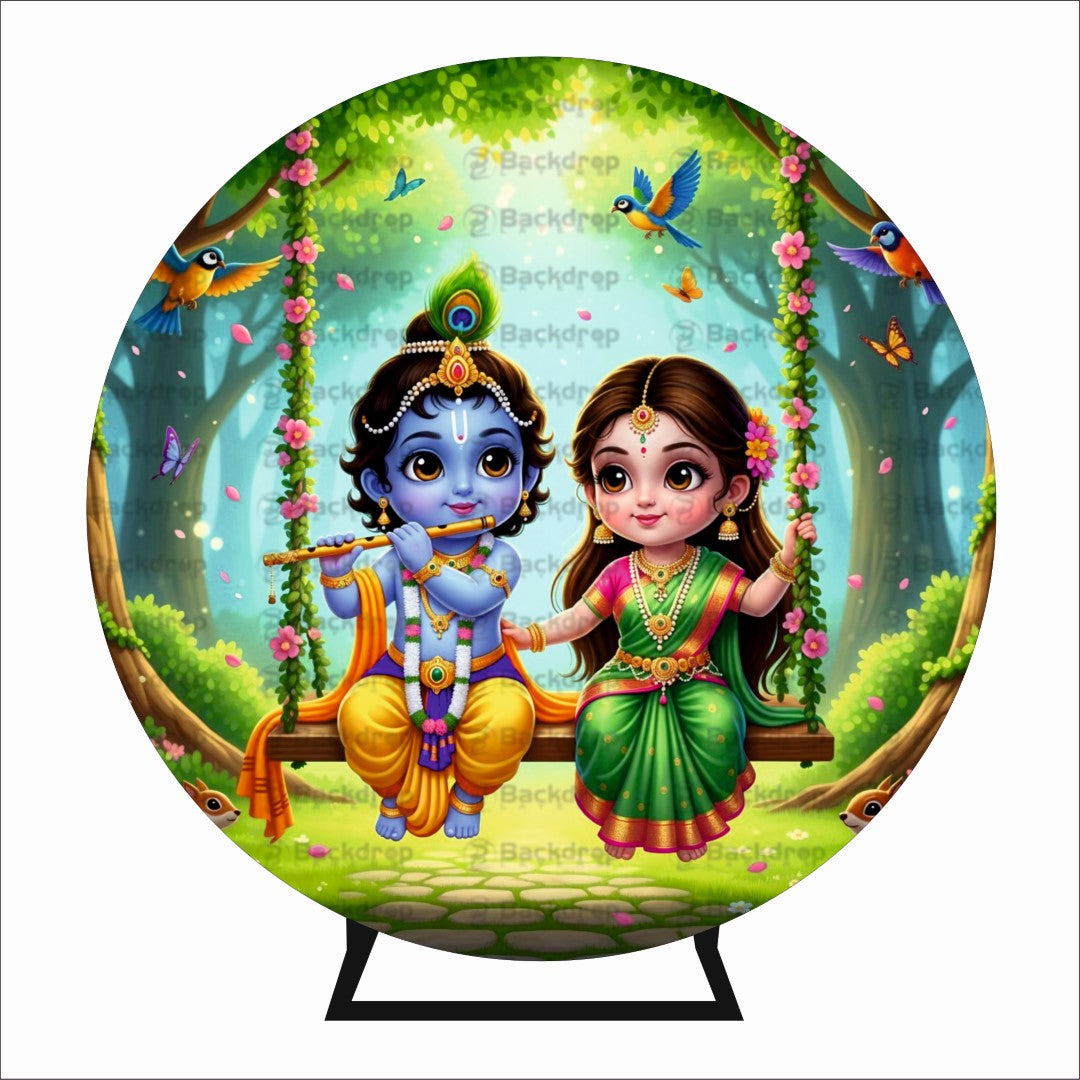 Baby Krishna Swing Backdrop