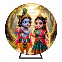 Vibrant Krishna Decor Backdrop