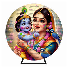 Adorable Krishna Decor Backdrop