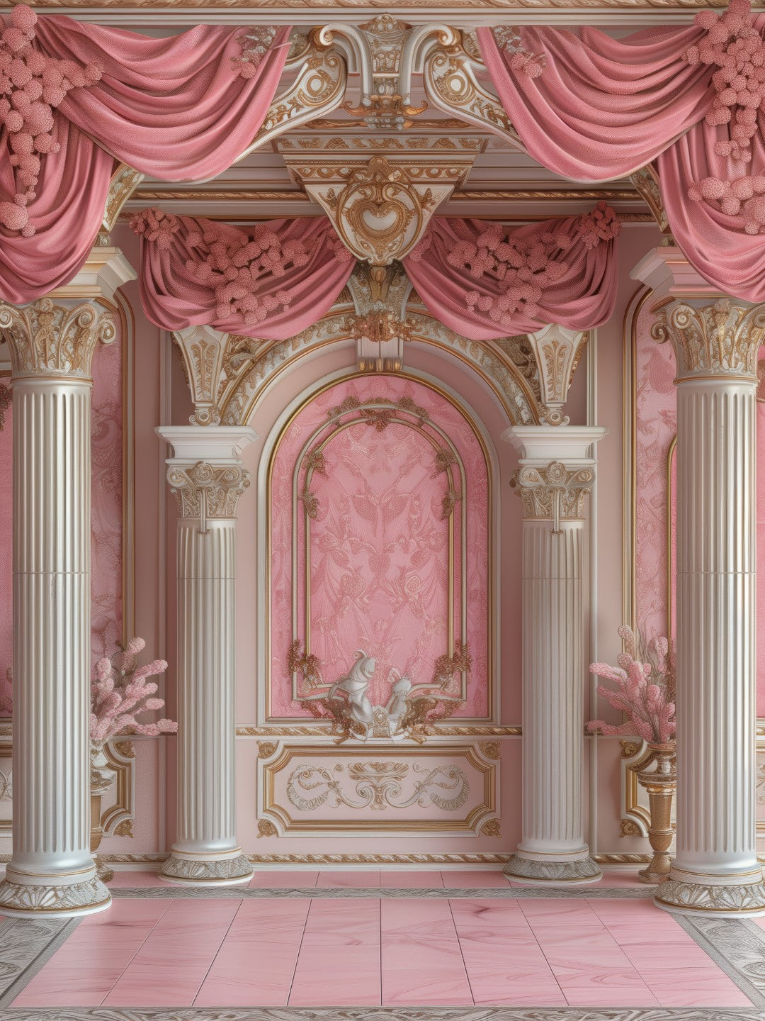 Makeup Artist Photo Backdrops in Luxury Pink