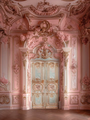 Elegant Rose-Toned Studio Backdrops for Model Shoot