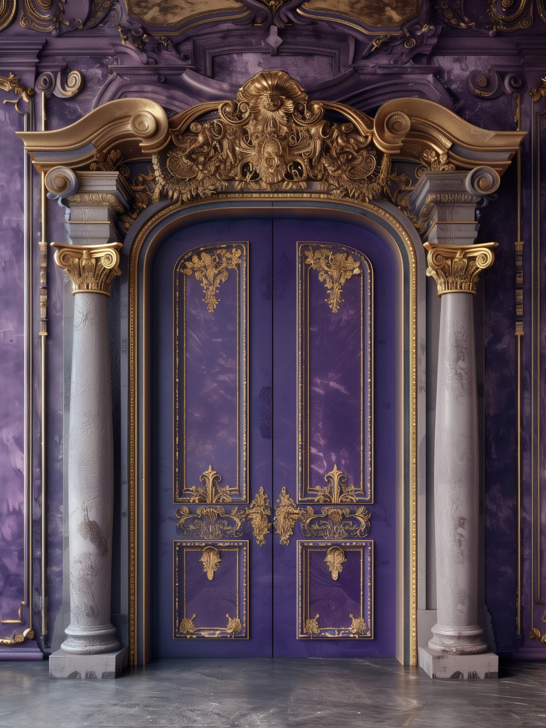 Rich Purple Studio Backdrop for Glamour Photography